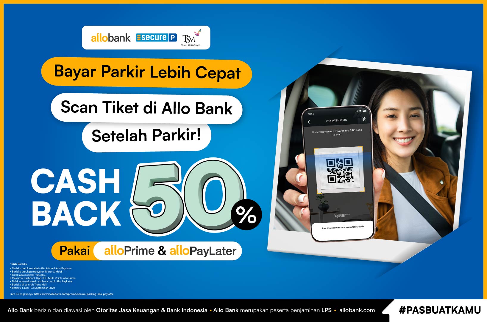 Bayar parkir di Trans Mall & Transmart cashback 50%